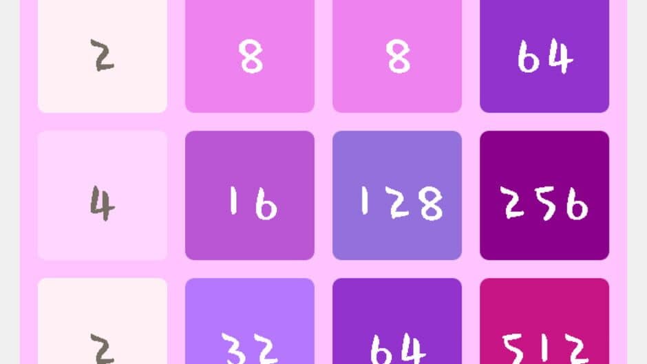 Pink 2048 screenshot 1