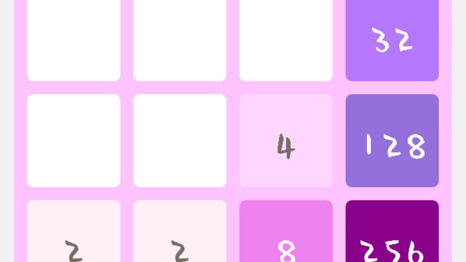 Pink 2048 screenshot 2