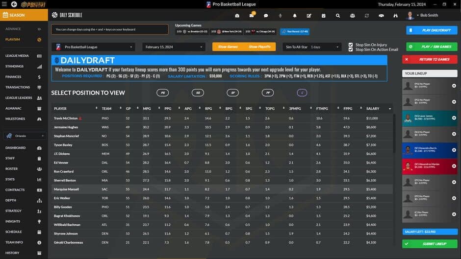 Draft Day Sports: Pro Basketball 2023 screenshot 2