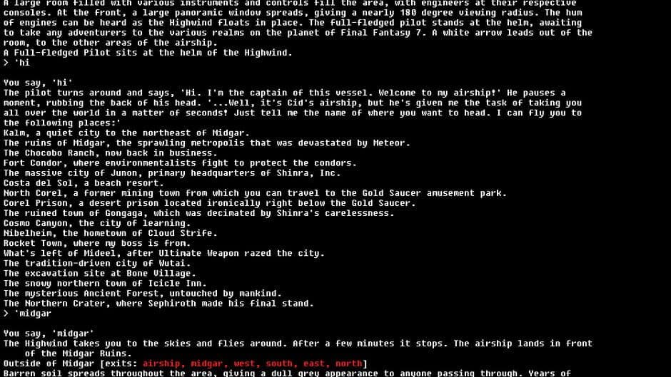 The Unofficial Squaresoft MUD screenshot 6