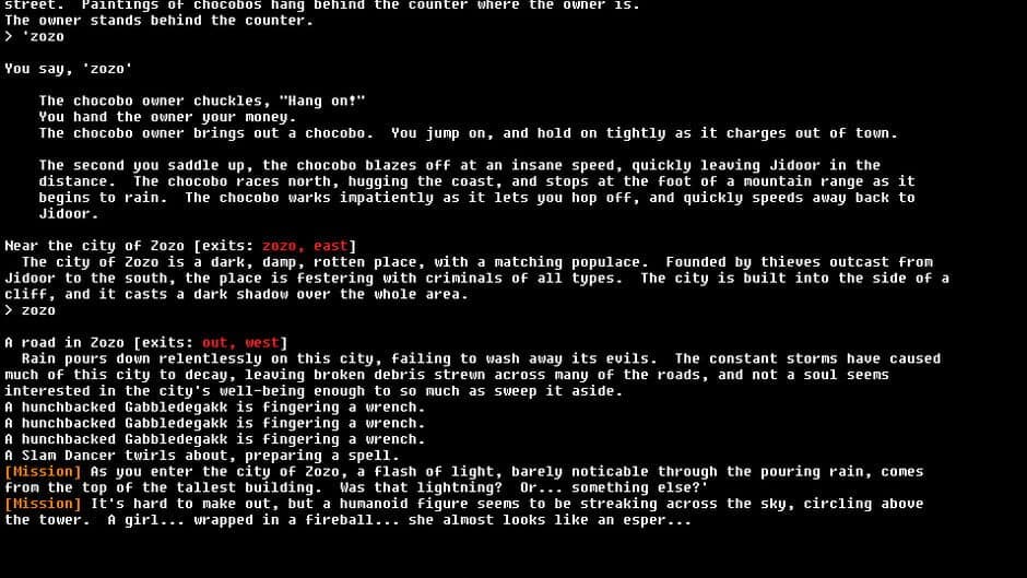 The Unofficial Squaresoft MUD screenshot 3