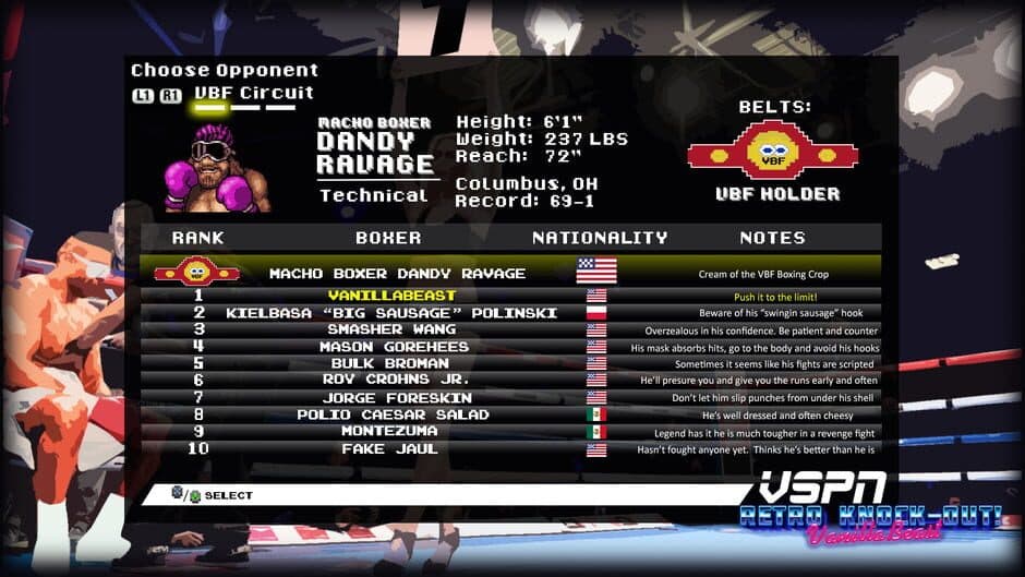 VanillaBeast: Retro Knock-Out! screenshot 5