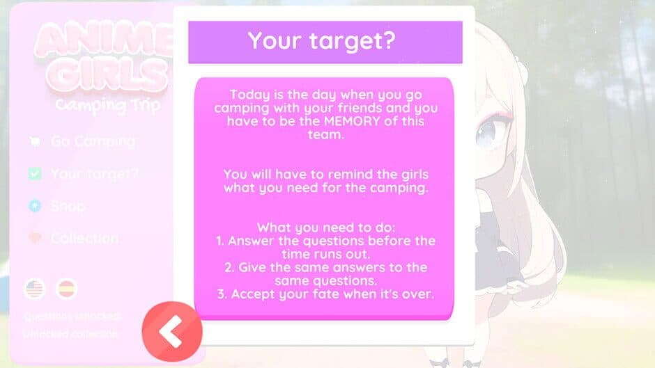 Anime Girls: Camping Trip screenshot 2