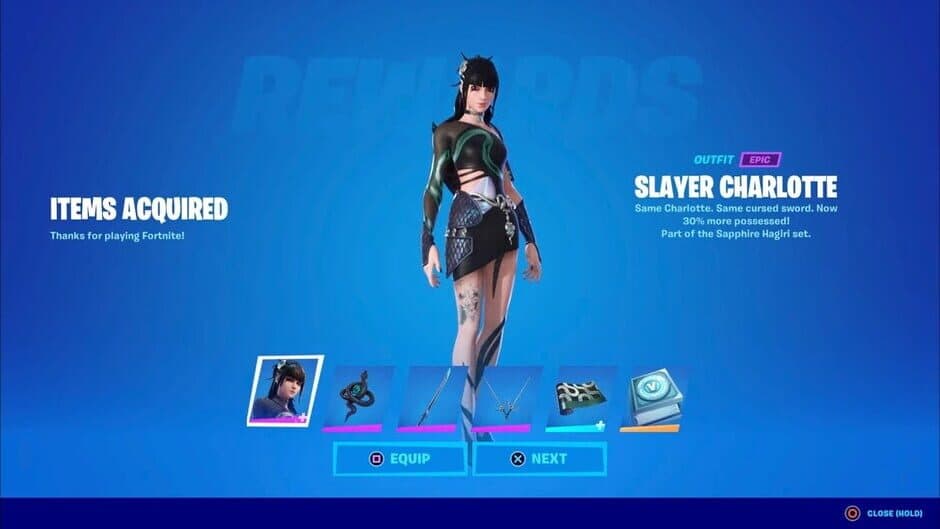 Fortnite: Sapphire Hagiri Quest Pack screenshot 1