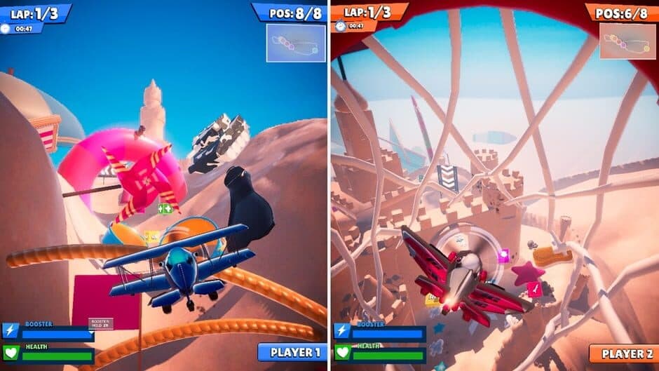 Airplane Race Simulator 2 Player Game screenshot 3