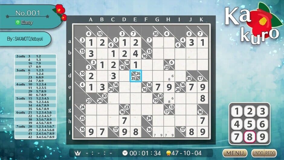 Puzzle by Nikoli S Kakuro screenshot 5