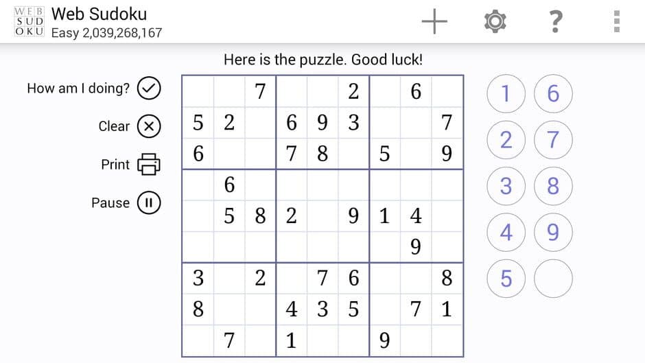 Web Sudoku screenshot 6