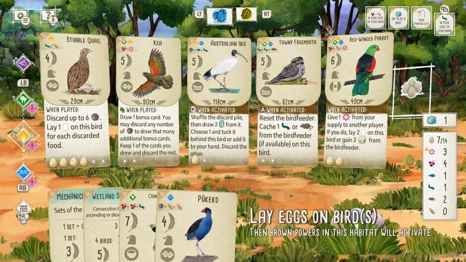Wingspan + European Expansion + Oceania Expansion + Seasonal Decorative Pack screenshot 2