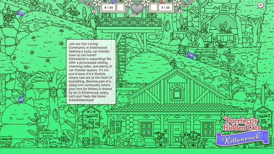 Purrfectly Hidden Cats: Kittenrock screenshot 1