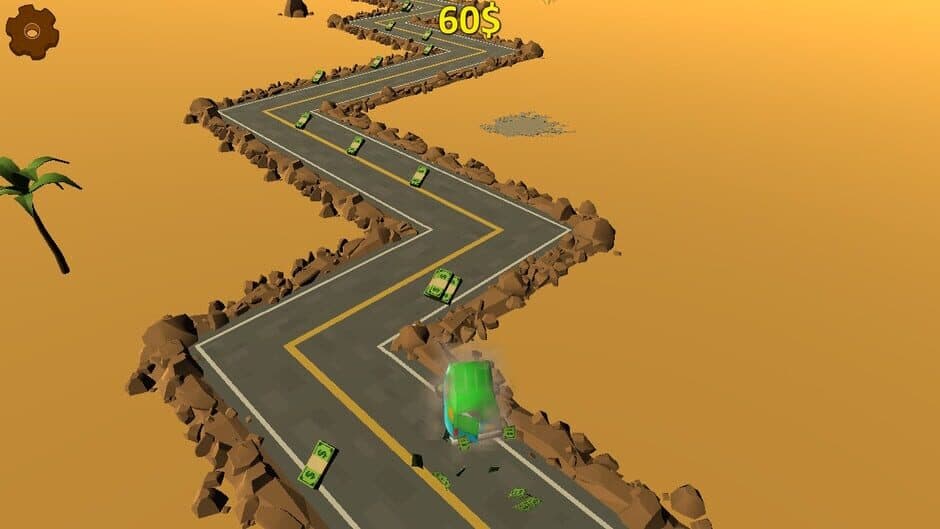 Highway Getaway: ZigZag Blocky Car screenshot 1