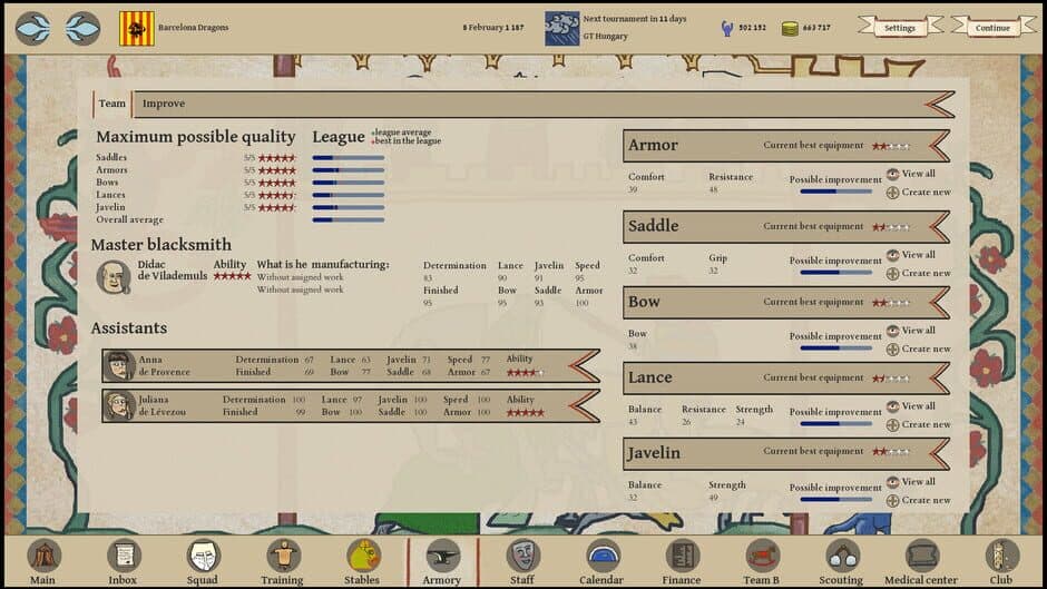 Jousting Manager screenshot 2