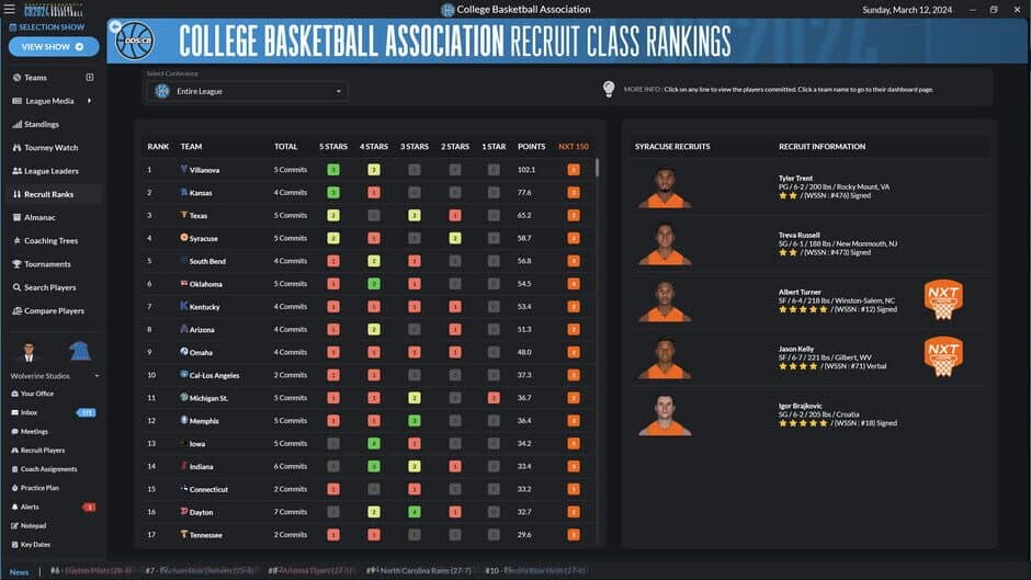 Draft Day Sports: College Basketball 2024 screenshot 6
