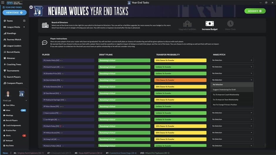 Draft Day Sports: College Basketball 2024 screenshot 5