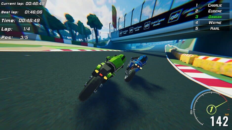 Toon Roads: Superbike screenshot 1