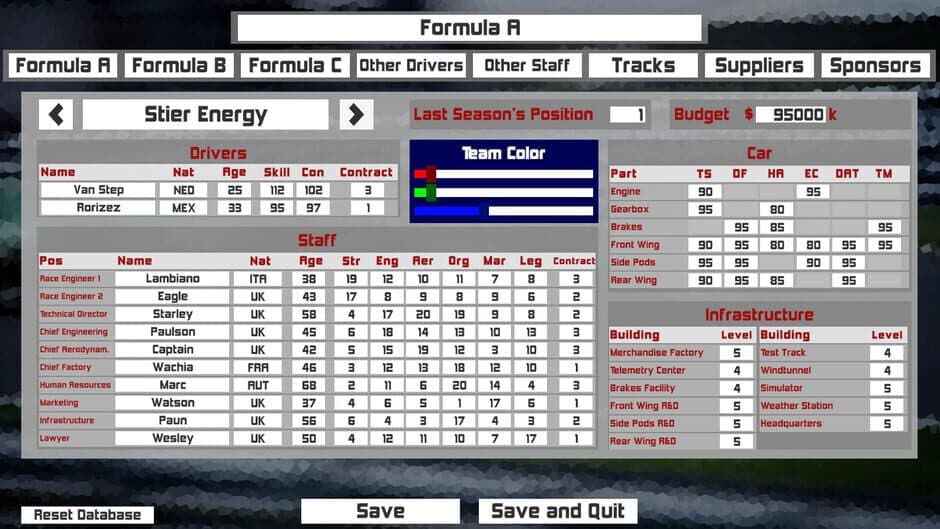 Formula Racing Manager screenshot 1