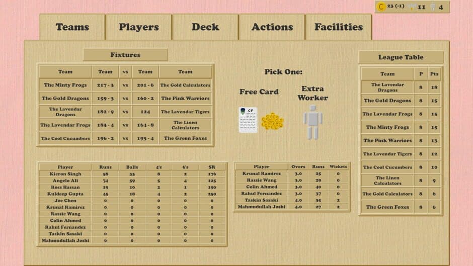 Cool Cucumber Cricket Manager screenshot 1