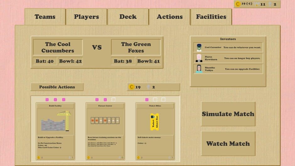 Cool Cucumber Cricket Manager screenshot 2
