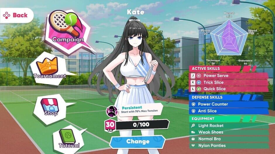 Academy Love Saga: Tennis Angels screenshot 2