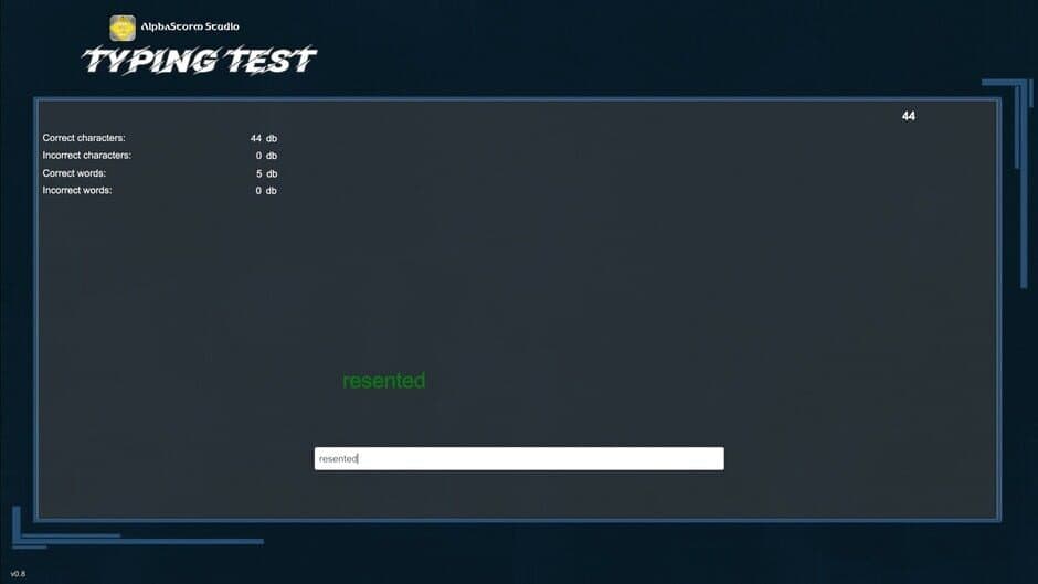 Typing Test screenshot 1