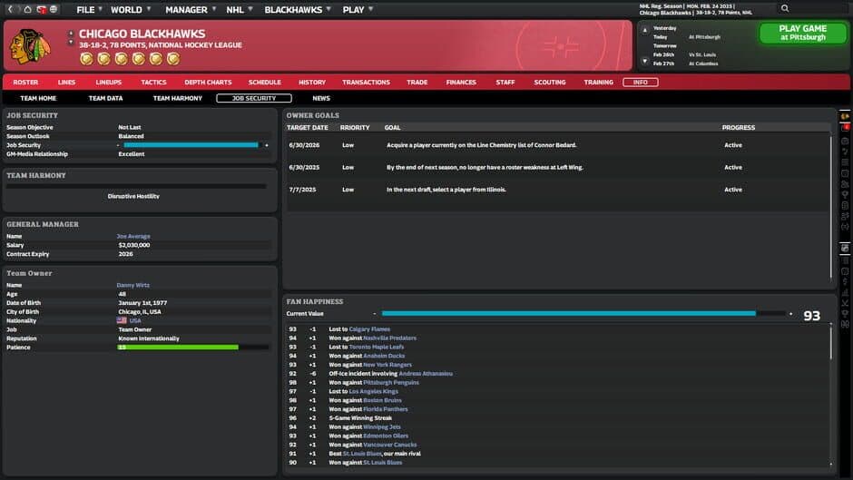 Franchise Hockey Manager 11 screenshot 3