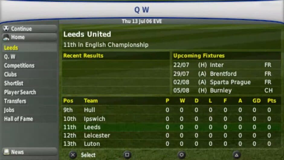 Football Manager Handheld 2007 screenshot 1