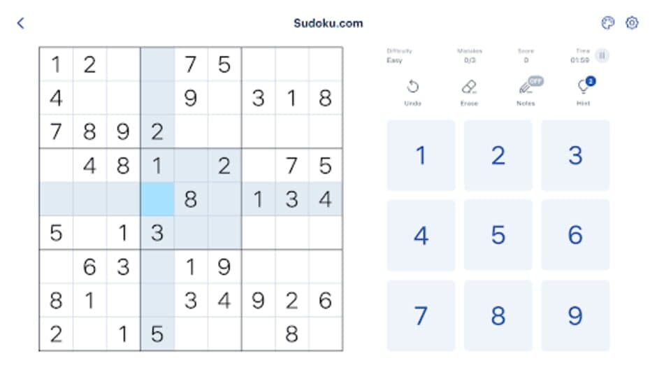 Sudoku.com screenshot 1