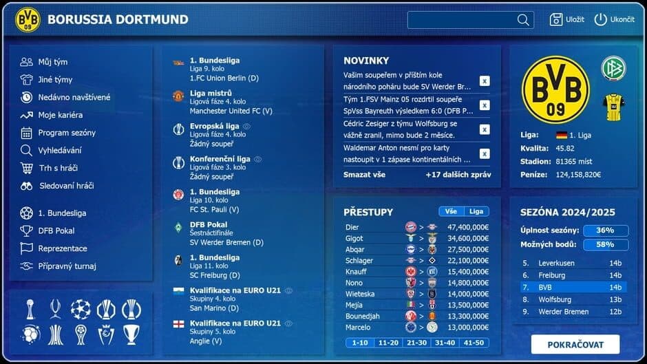 Czech Soccer Manager 2025 screenshot 1