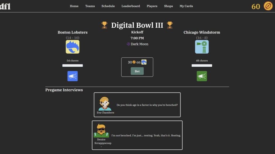 Digital Football League screenshot 1