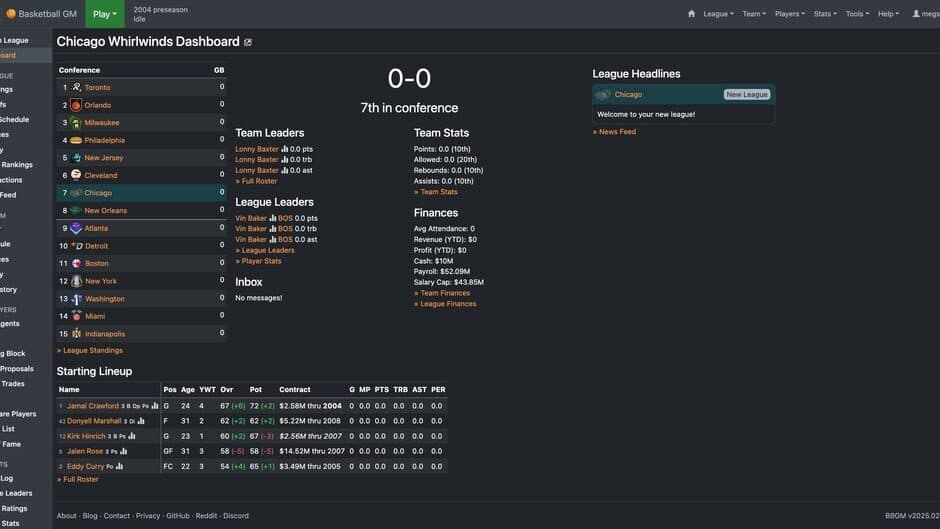 Basketball GM screenshot 1