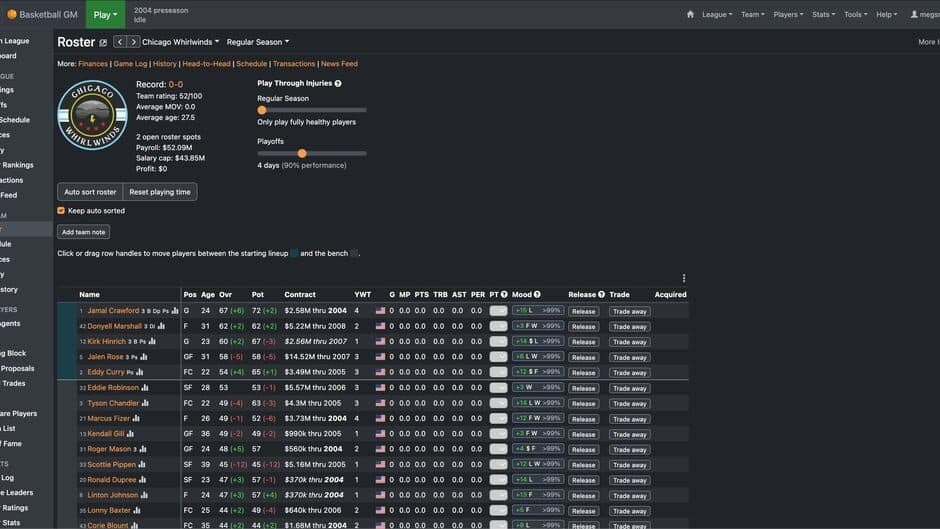 Basketball GM screenshot 2