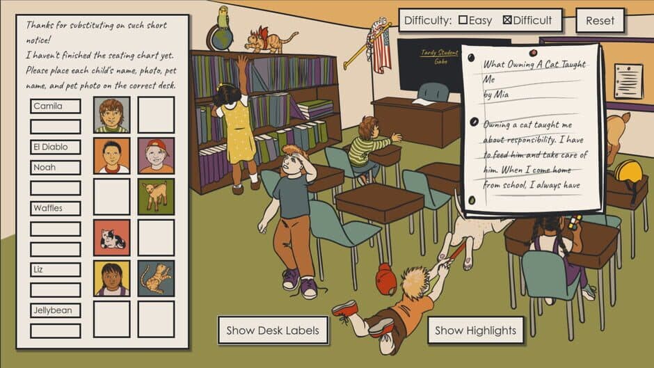 Deductopia Chapter 1: Bring Your Pet to School Day screenshot 1