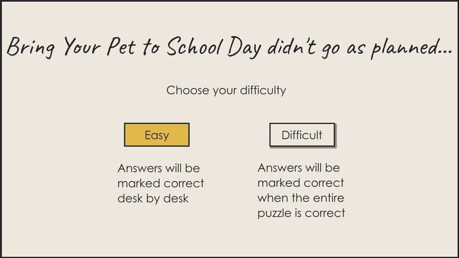Deductopia Chapter 1: Bring Your Pet to School Day screenshot 3