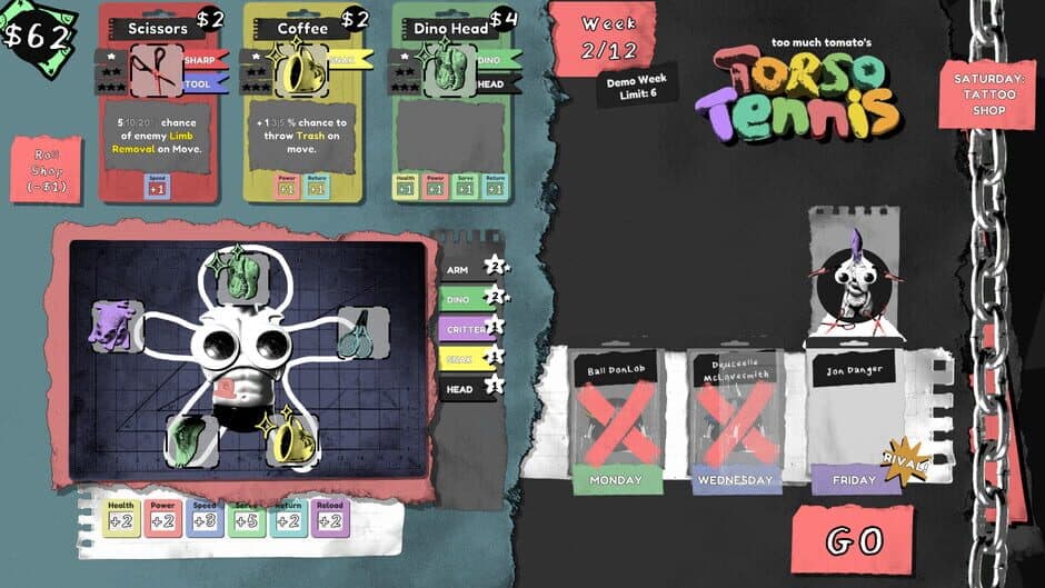 Torso Tennis screenshot 2