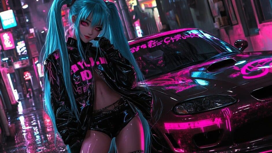 Anime Girls: JDM Car Passion Puzzle screenshot 2