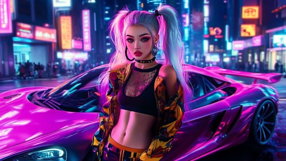 Anime Girls: JDM Car Passion Puzzle screenshot 3