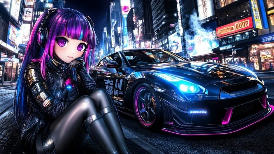 Anime Girls: JDM Car Passion Puzzle screenshot 5