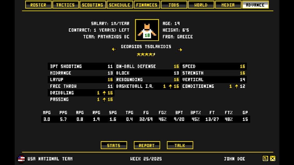 Retro Basketball Manager screenshot 2