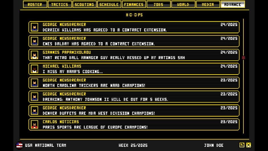 Retro Basketball Manager screenshot 4