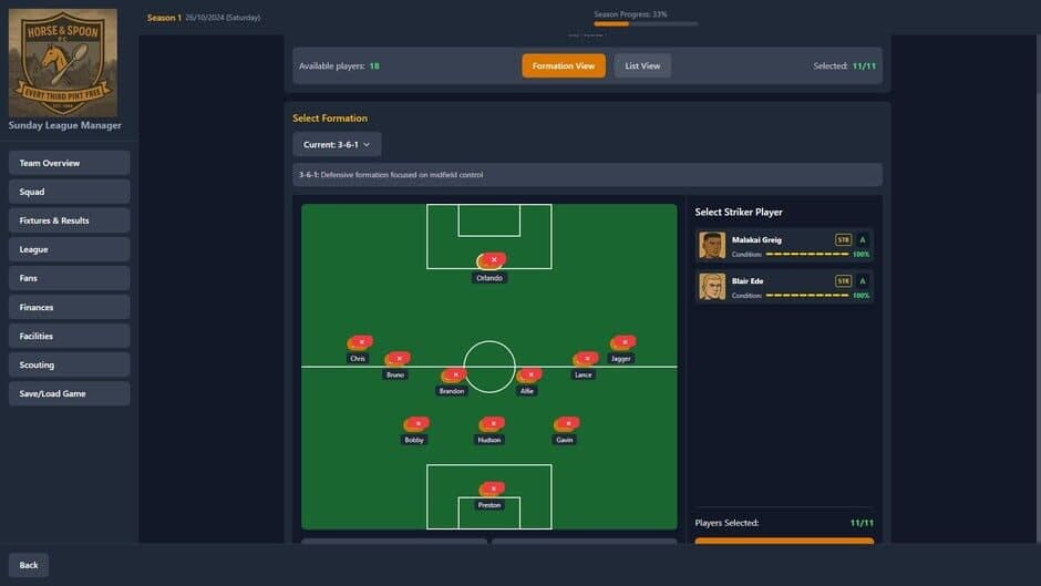 Sunday League Manager: Horse & Spoon screenshot 4