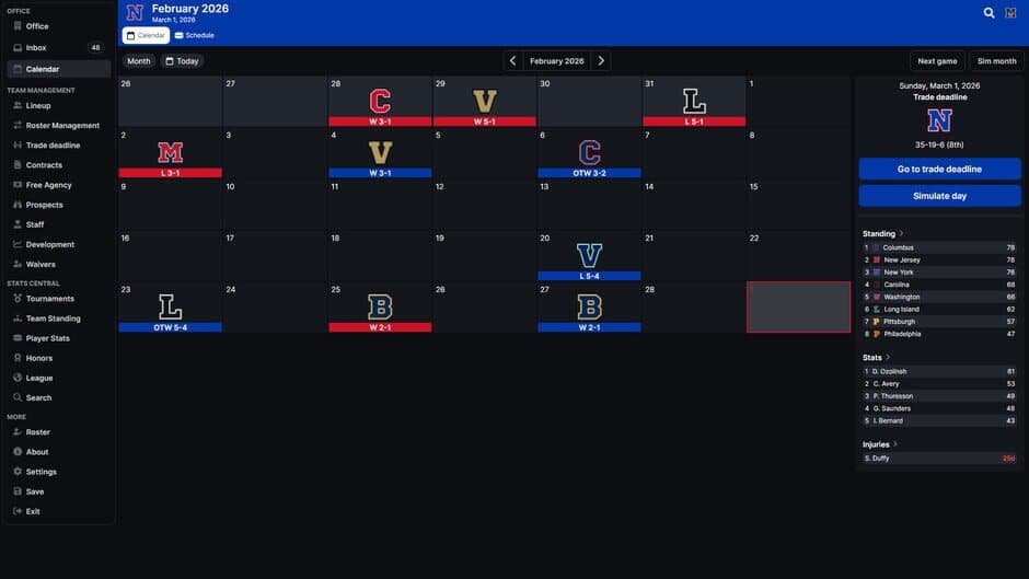 Hockey Legacy Manager 26 screenshot 4