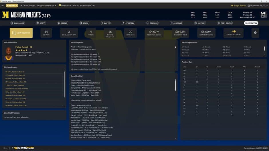 Draft Day Sports: College Football 2026 screenshot 3