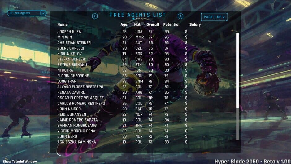 HyperBlade 2050: Dystopian Sports Manager screenshot 3