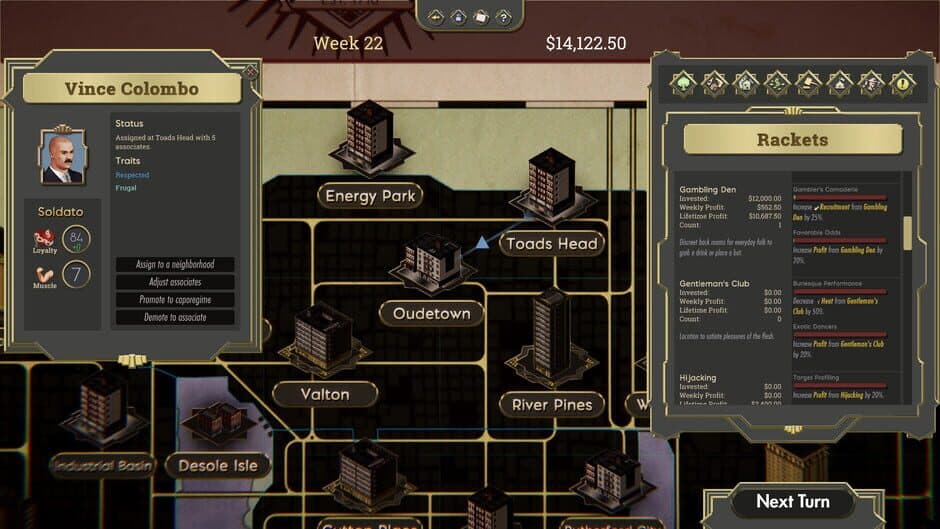 The Commission: Organized Crime Grand Strategy screenshot 2
