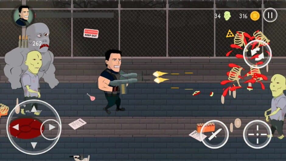 Guns and Blood: 2D Zombie Shooter screenshot 1