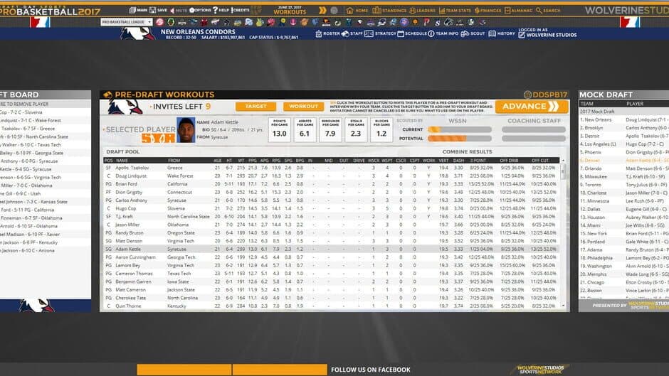 Draft Day Sports: Pro Basketball 2017 screenshot 2