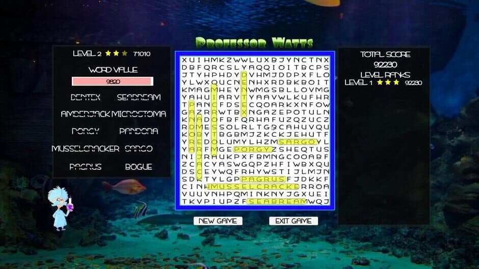 Professor Watts Word Search: Into the Ocean screenshot 3
