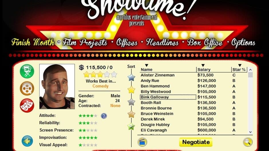 Showtime! screenshot 1