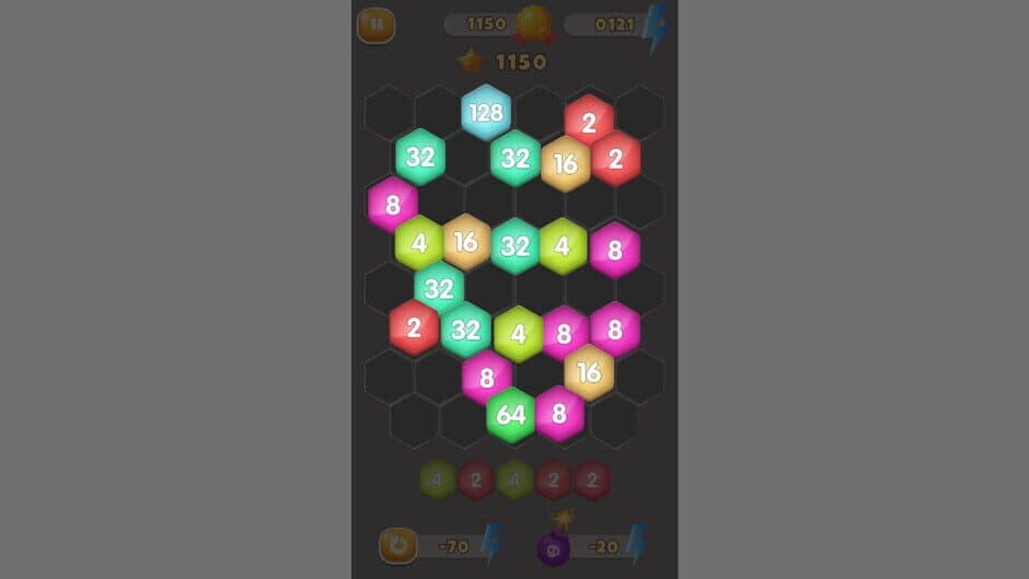HexaMerge 2048 screenshot 2