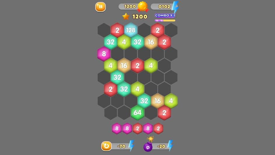 HexaMerge 2048 screenshot 3