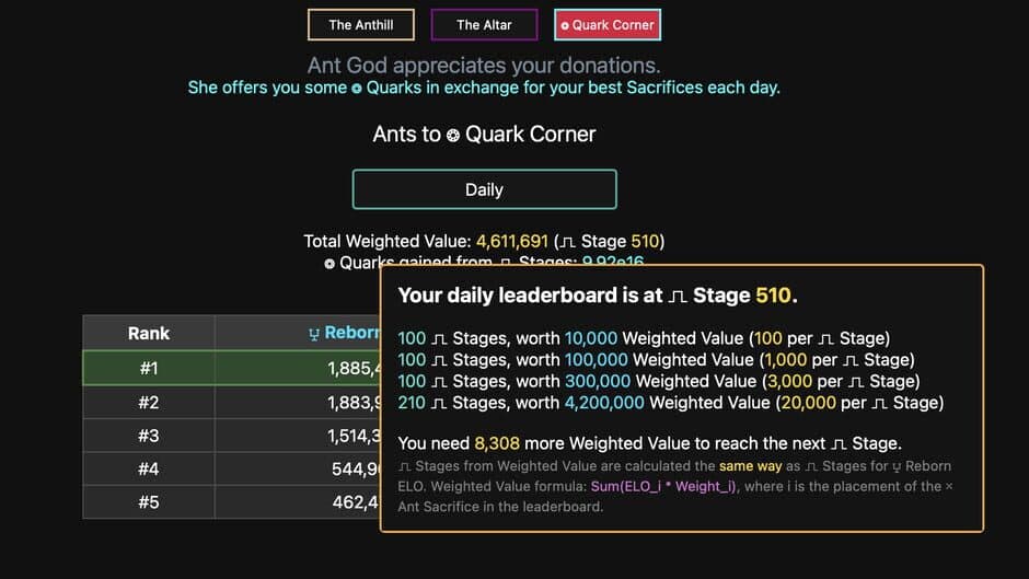 Synergism screenshot 2